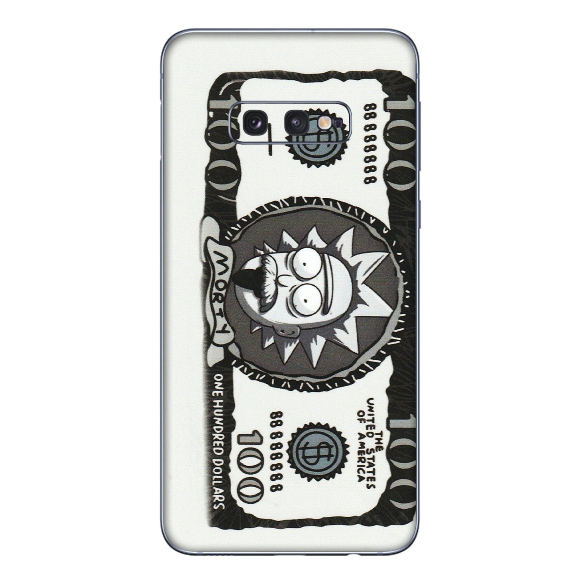 Samsung A/S Series Phone Skins (All Models) - Rick And Morty Hundred Dollar Anime - Matte Finish (M-161) Samsung Galaxy S10E