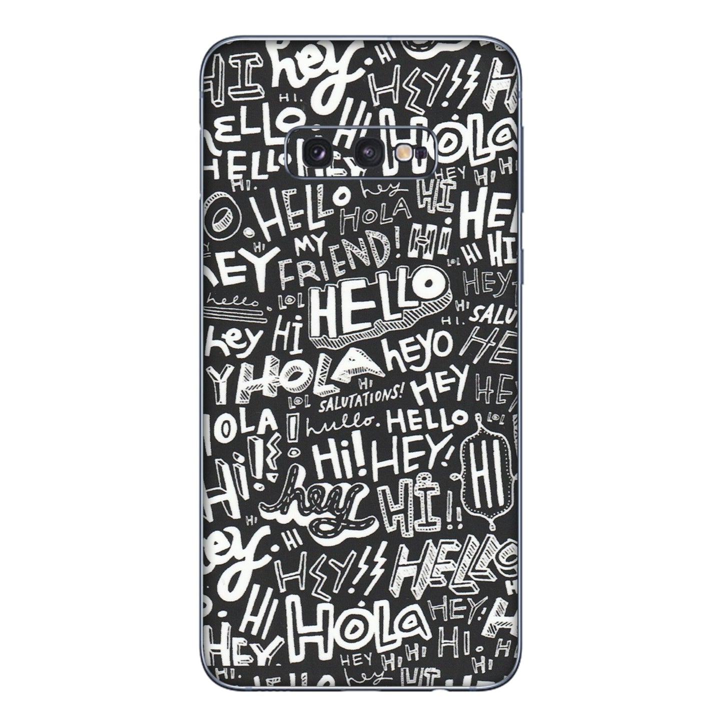 Samsung A/S Series Phone Skins (All Models) - Hi Hello Doodles - Matte Finish (M-25) Samsung Galaxy S10E