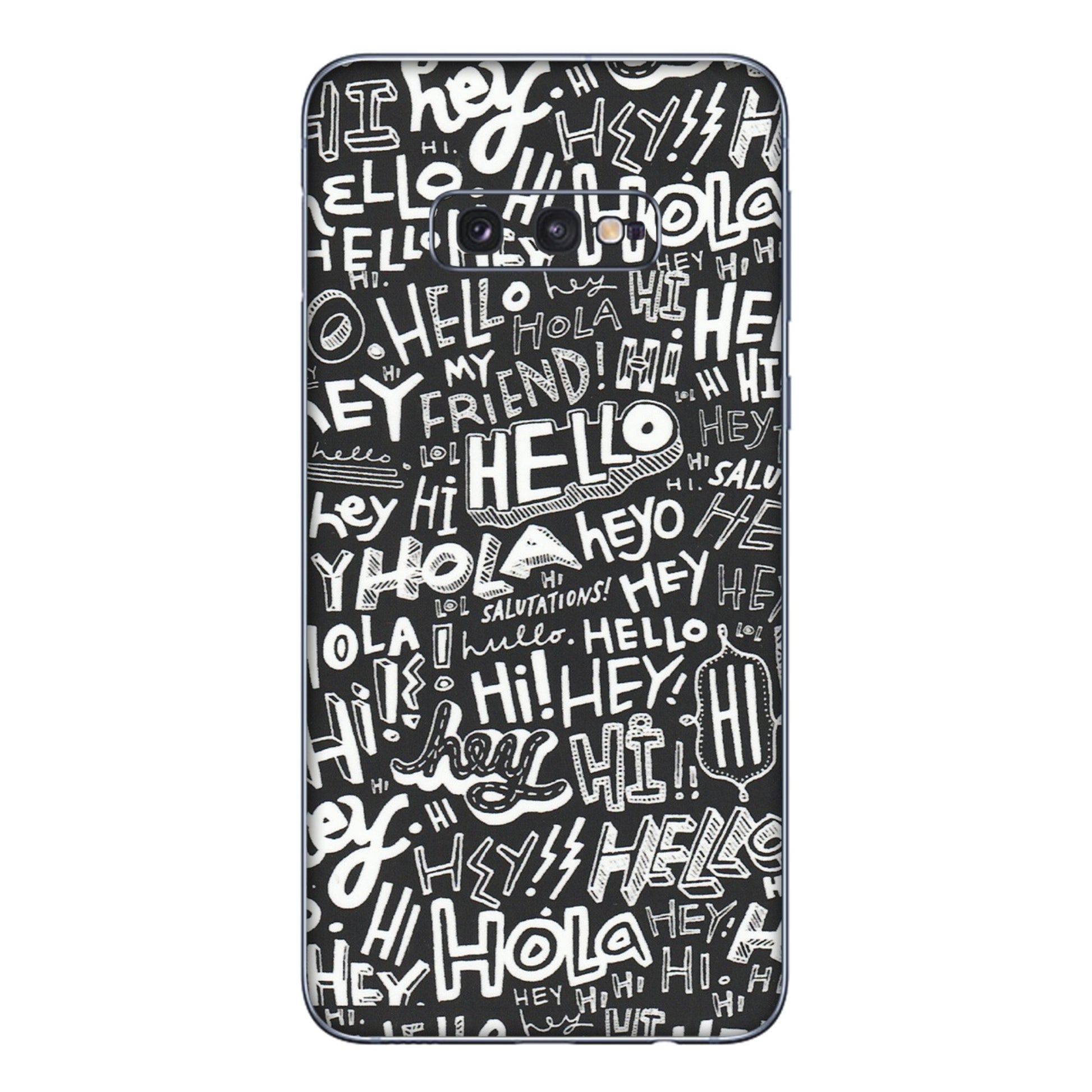 Samsung A/S Series Phone Skins (All Models) - Hi Hello Doodles - Matte Finish (M-25) Samsung Galaxy S10E