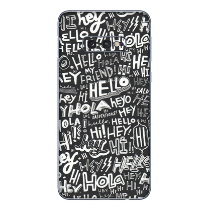 Samsung A/S Series Phone Skins (All Models) - Hi Hello Doodles - Matte Finish (M-25) Samsung Galaxy S10E