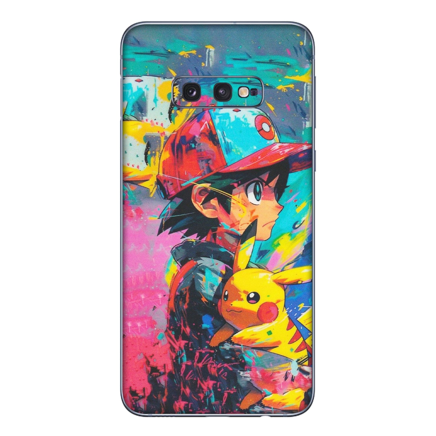Samsung A/S Series Phone Skins (All Models) - Ash & Pikachu - Matte Finish (M-26) Samsung Galaxy S10E