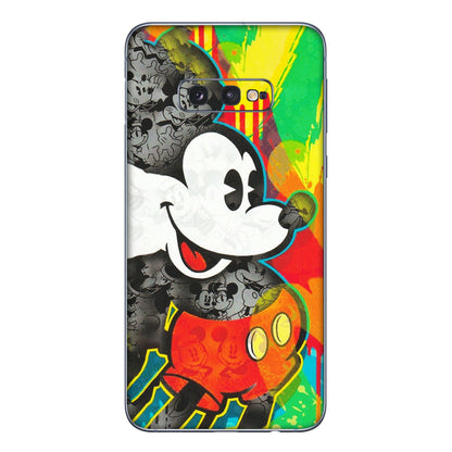 Samsung A/S Series Phone Skins (All Models) - Multiple Mickey With Colourful Texture - Matte Finish (M-84) Samsung Galaxy S10E