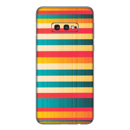 Samsung A/S Series Phone Skins (All Models) - Colourful Stripes Soothing Effect - Matte Finish (M-86) Samsung Galaxy S10E