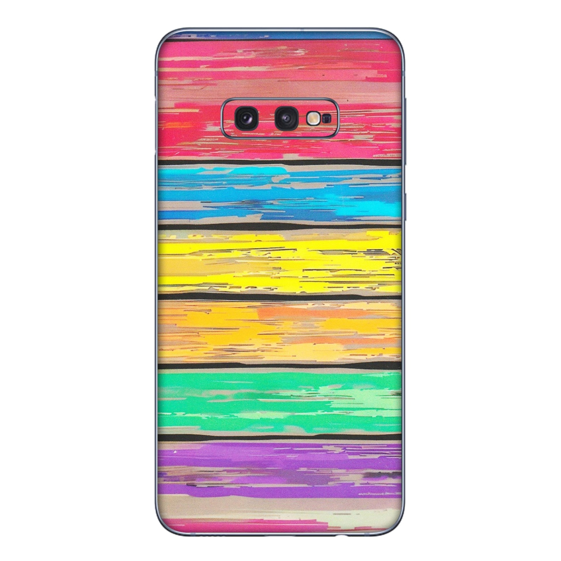 Samsung A/S Series Phone Skins (All Models) - Multi Colour Wooden Wall - Matte Finish (M-96) Samsung Galaxy S10E