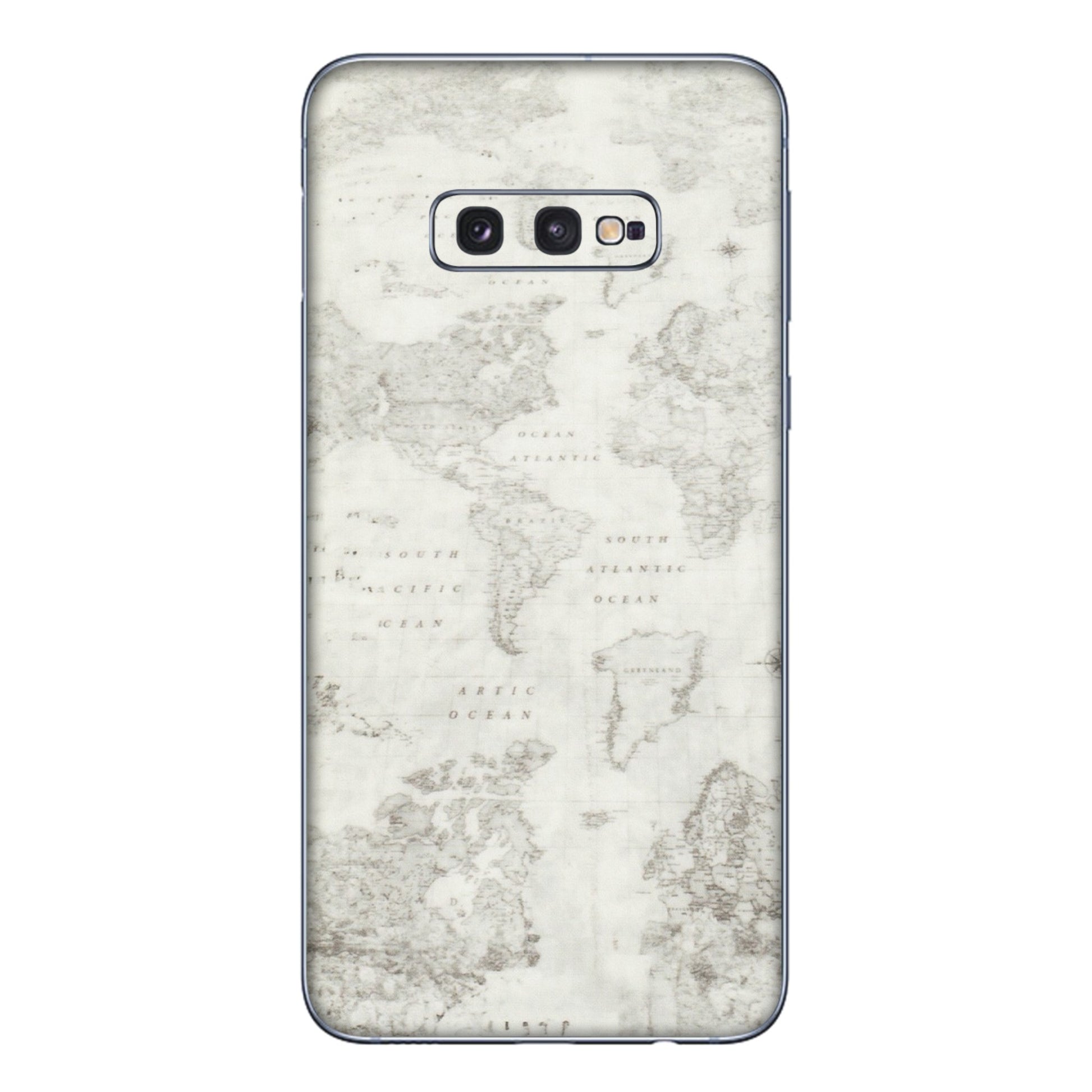Samsung A/S Series Phone Skins (All Models) - World Travel Map - Transparent Finish (T-04) Samsung Galaxy S10E