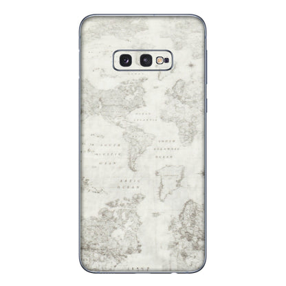 Samsung A/S Series Phone Skins (All Models) - World Travel Map - Transparent Finish (T-04) Samsung Galaxy S10E