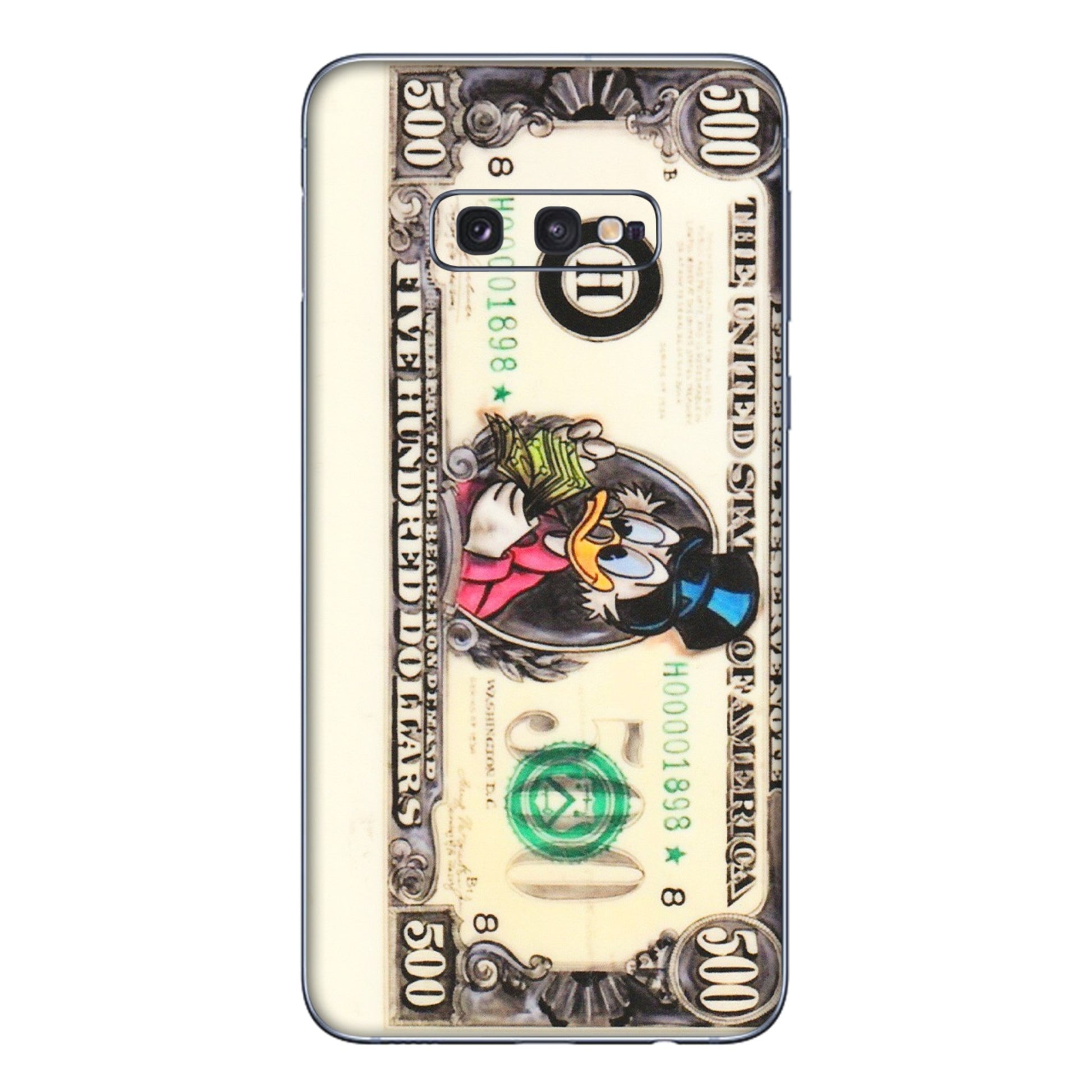 Samsung A/S Series Phone Skins (All Models) - Five Hundred Dollar Duck - Transparent Finish (T-15) Samsung Galaxy S10E