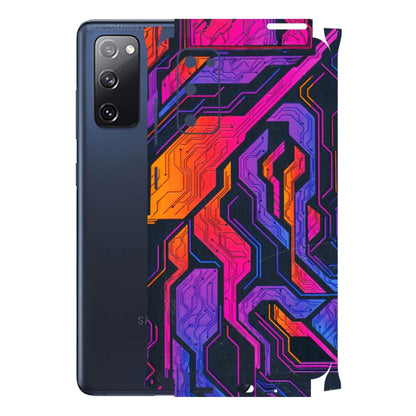 Samsung A/S Series Phone Skins (All Models) - Tech Circuits Futuristic - 3D Embossed Finish (L-07) Samsung Galaxy S20 FE