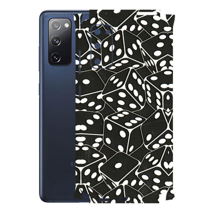 Samsung A/S Series Phone Skins (All Models) - Big Black Dices - 3D Embossed Finish (L-106) Samsung Galaxy S20 FE