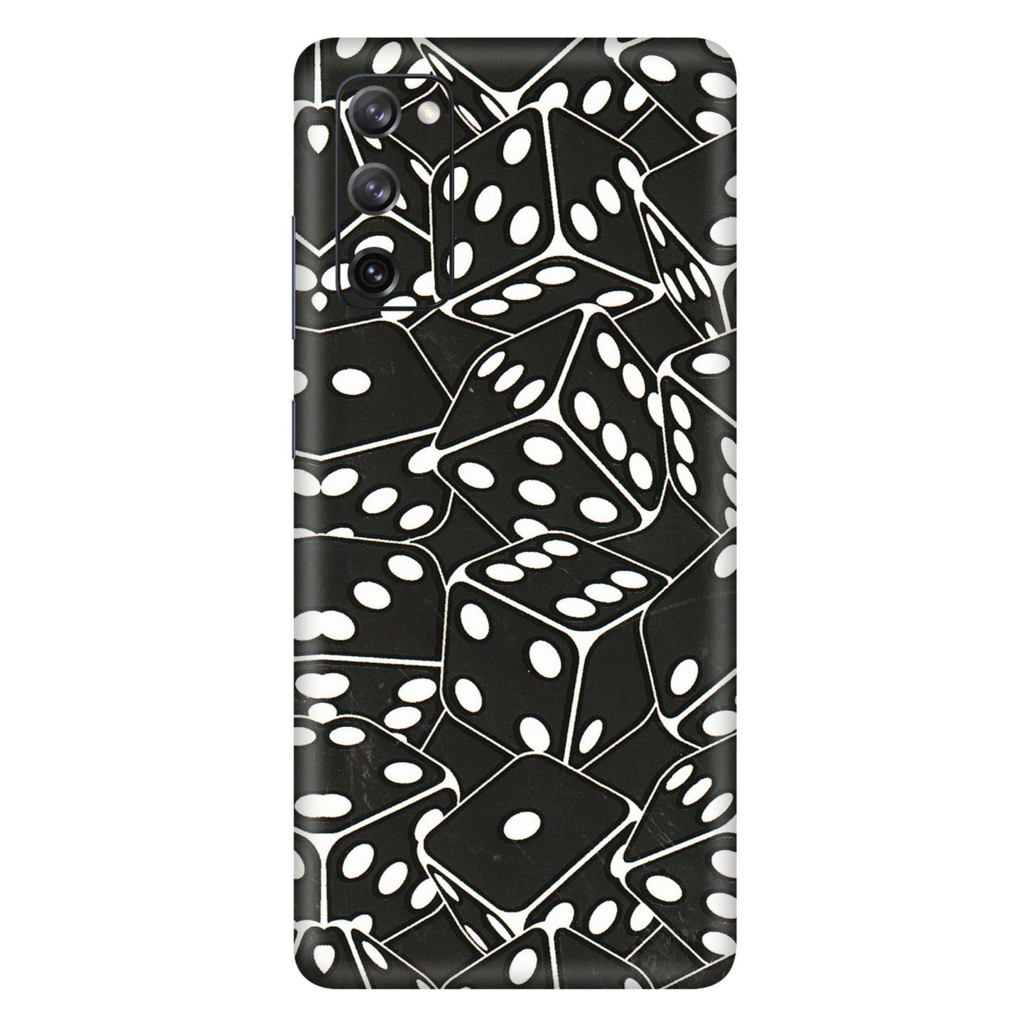 Samsung A/S Series Phone Skins (All Models) - Big Black Dices - 3D Embossed Finish (L-106) Samsung Galaxy S20 FE
