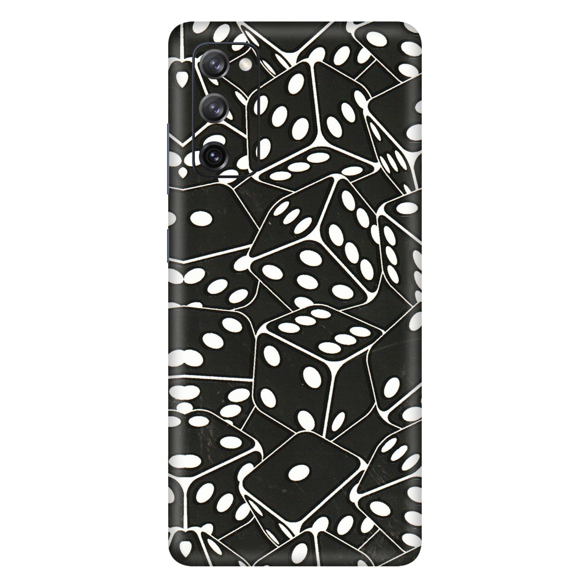 Samsung A/S Series Phone Skins (All Models) - Big Black Dices - 3D Embossed Finish (L-106) Samsung Galaxy S20 FE