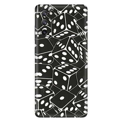 Samsung A/S Series Phone Skins (All Models) - Big Black Dices - 3D Embossed Finish (L-106) Samsung Galaxy S20 FE