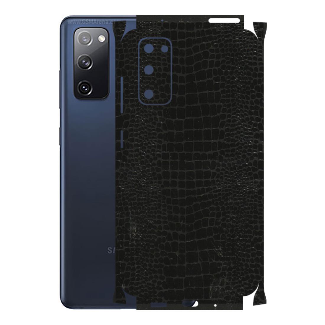 Samsung A/S Series Phone Skins (All Models) - Snake Leather Black - 3D Embossed Finish (L-107) Samsung Galaxy S20 FE
