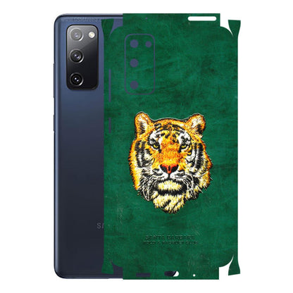 Samsung A/S Series Phone Skins (All Models) - Leather Feel Tiger - 3D Embossed Finish (L-111) Samsung Galaxy S20 FE