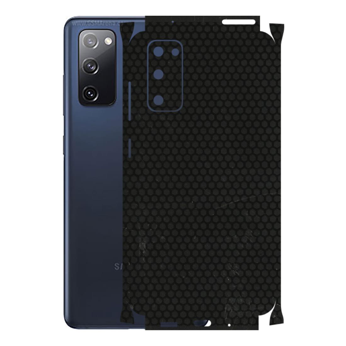 Samsung A/S Series Phone Skins (All Models) - Black honeycomb - 3D Embossed Finish (L-114) Samsung Galaxy S20 FE