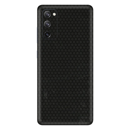 Samsung A/S Series Phone Skins (All Models) - Black honeycomb - 3D Embossed Finish (L-114) Samsung Galaxy S20 FE
