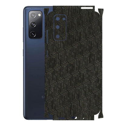 Samsung A/S Series Phone Skins (All Models) - Black Abstract Pattern - 3D Embossed Finish (L-117) Samsung Galaxy S20 FE