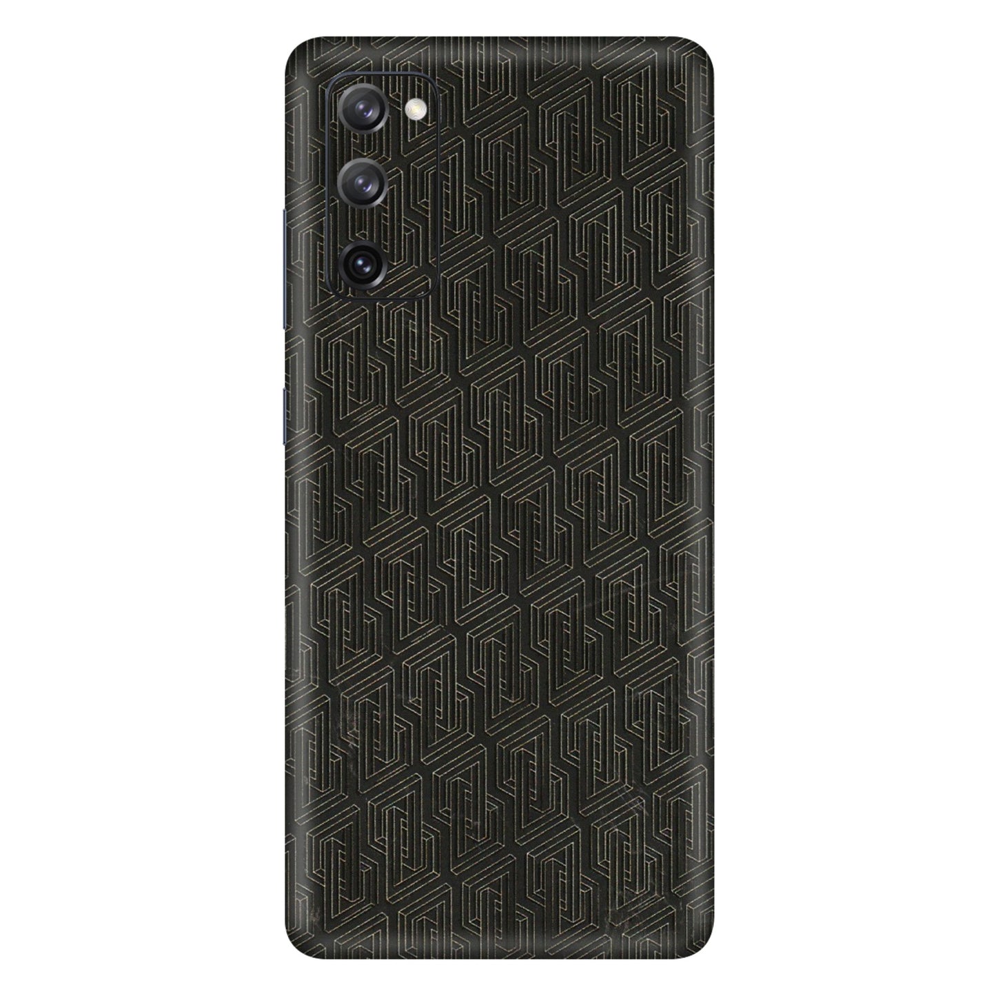 Samsung A/S Series Phone Skins (All Models) - Black Abstract Pattern - 3D Embossed Finish (L-117) Samsung Galaxy S20 FE