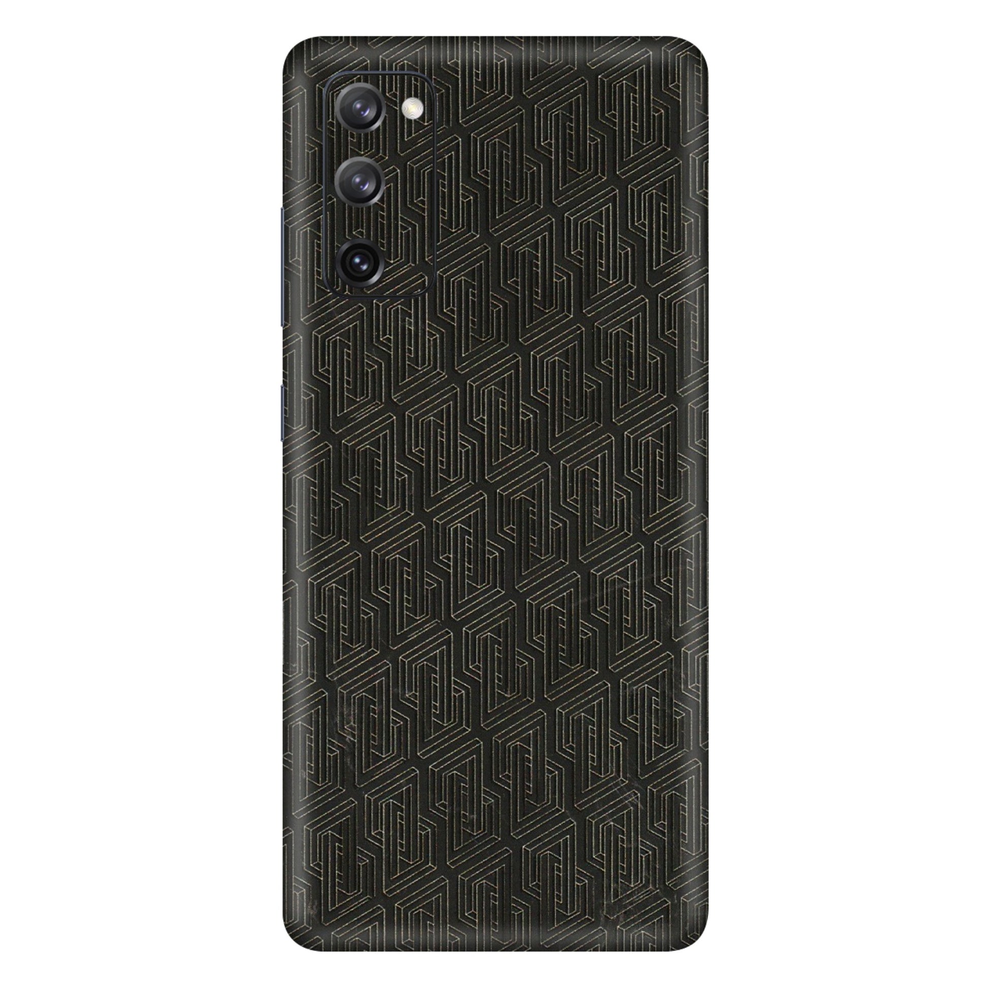 Samsung A/S Series Phone Skins (All Models) - Black Abstract Pattern - 3D Embossed Finish (L-117) Samsung Galaxy S20 FE