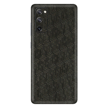 Samsung A/S Series Phone Skins (All Models) - Black Abstract Pattern - 3D Embossed Finish (L-117) Samsung Galaxy S20 FE