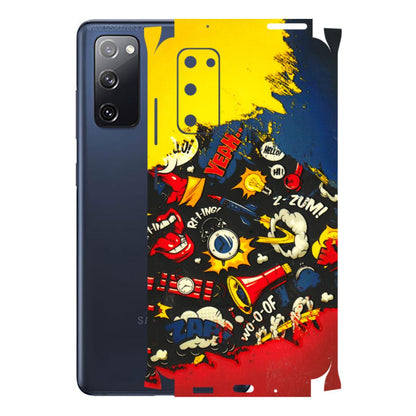 Samsung A/S Series Phone Skins (All Models) - Pacific Doodle Art - 3D Embossed Finish (L-120) Samsung Galaxy S20 FE