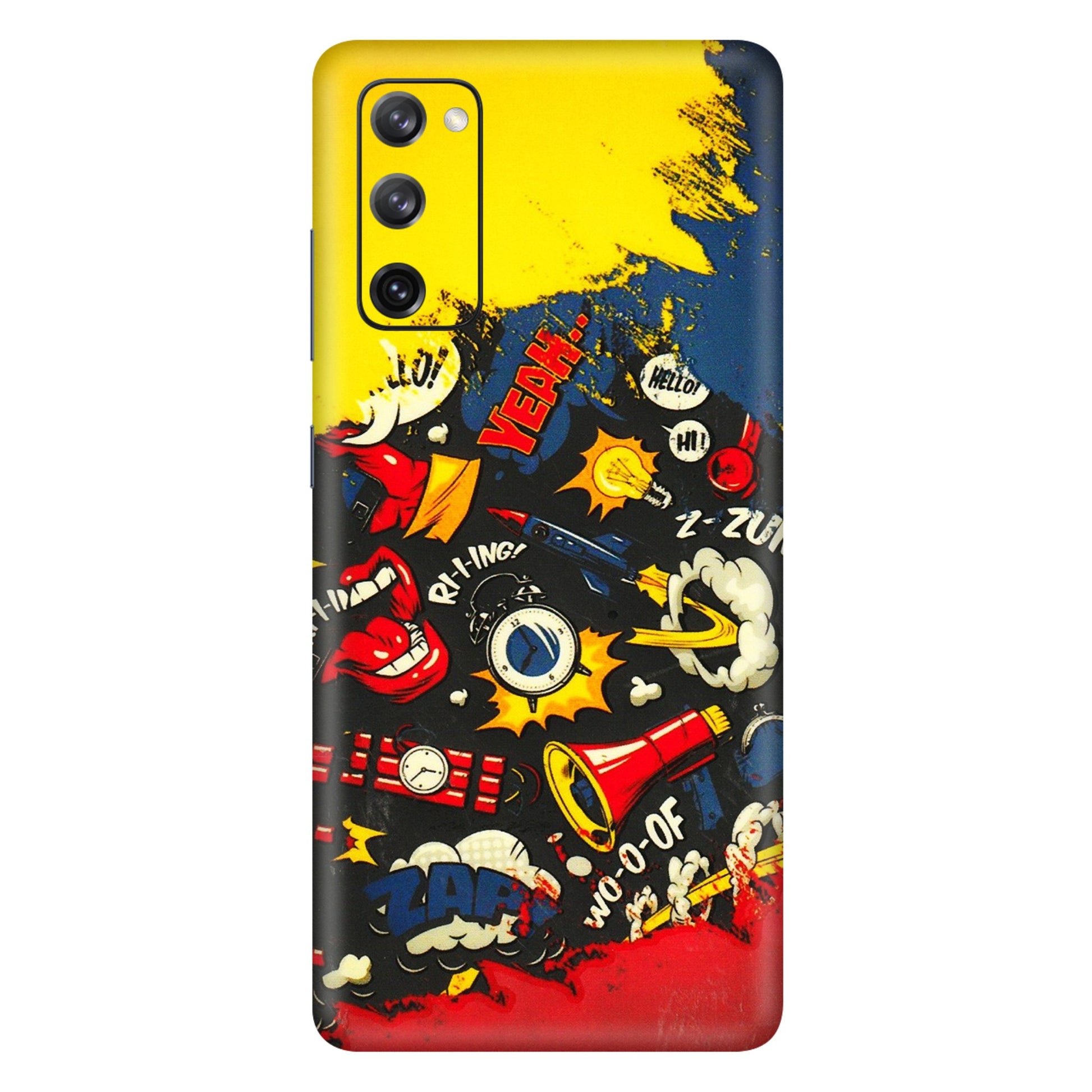 Samsung A/S Series Phone Skins (All Models) - Pacific Doodle Art - 3D Embossed Finish (L-120) Samsung Galaxy S20 FE
