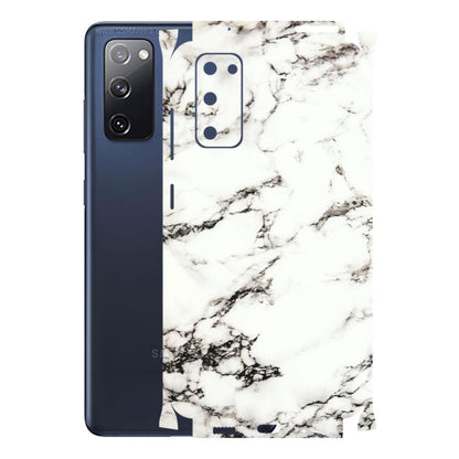 Samsung A/S Series Phone Skins (All Models) - Black and White Marble Texture - 3D Embossed Finish (L-124) Samsung Galaxy S20 FE
