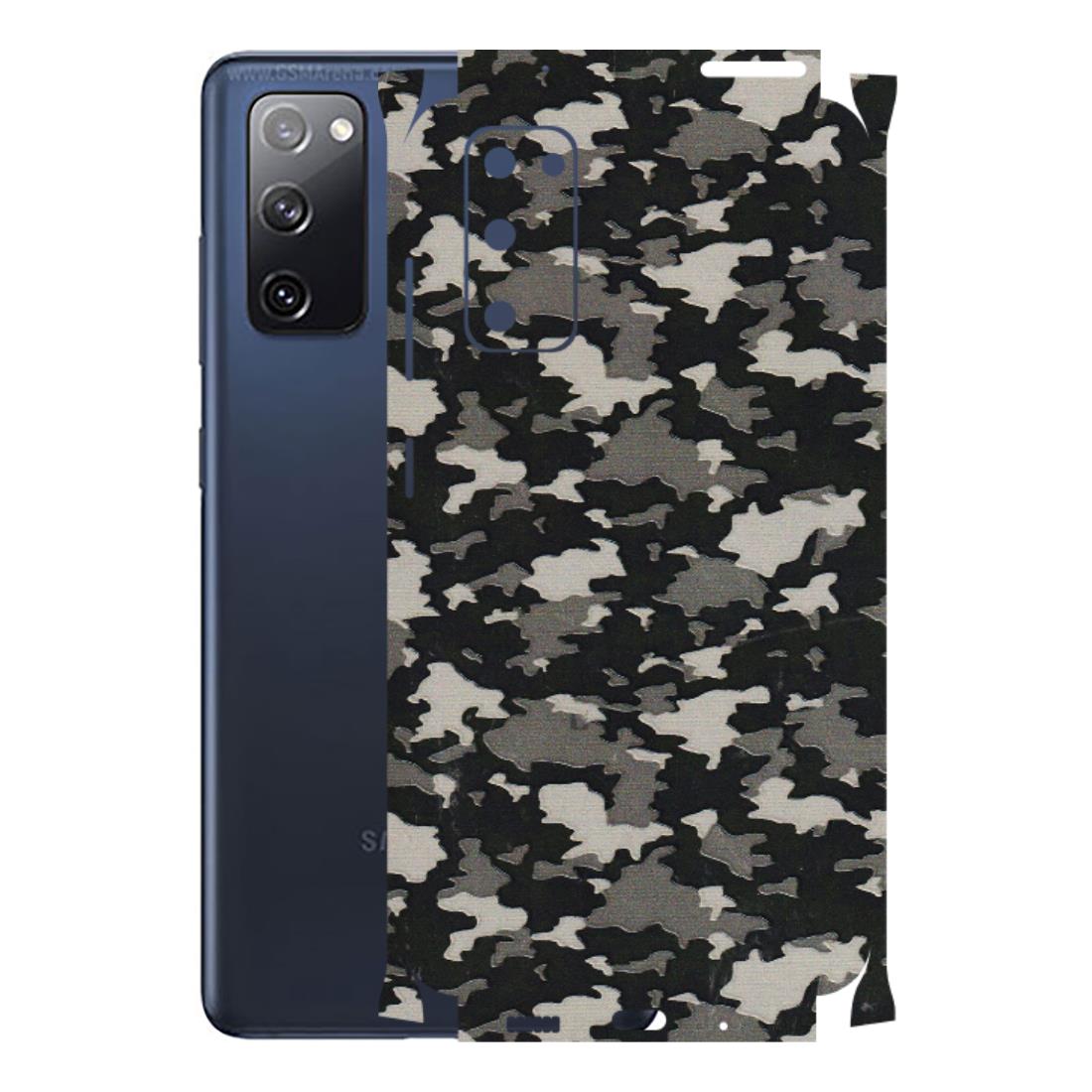 Samsung A/S Series Phone Skins (All Models) - Black/Grey Camoflaunge - 3D Embossed Finish (L-142) Samsung Galaxy S20 FE