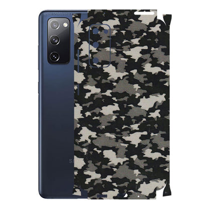Samsung A/S Series Phone Skins (All Models) - Black/Grey Camoflaunge - 3D Embossed Finish (L-142) Samsung Galaxy S20 FE