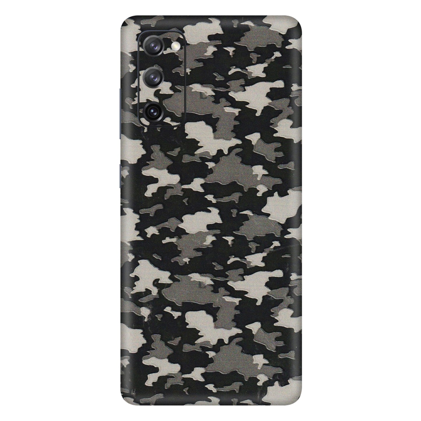 Samsung A/S Series Phone Skins (All Models) - Black/Grey Camoflaunge - 3D Embossed Finish (L-142) Samsung Galaxy S20 FE