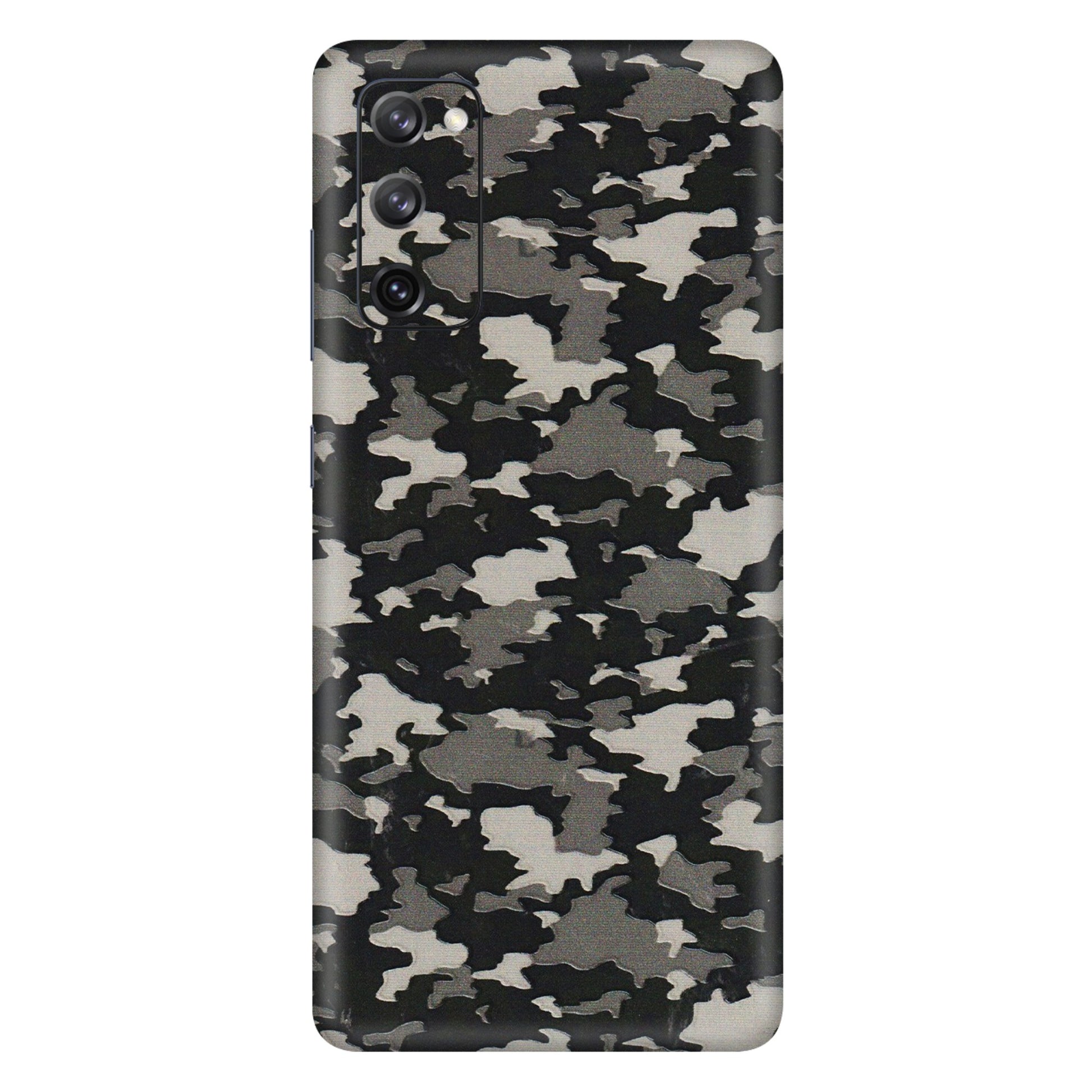 Samsung A/S Series Phone Skins (All Models) - Black/Grey Camoflaunge - 3D Embossed Finish (L-142) Samsung Galaxy S20 FE
