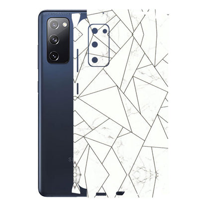 Samsung A/S Series Phone Skins (All Models) - Luxury White Marble Effect - 3D Embossed Finish (L-168) Samsung Galaxy S20 FE