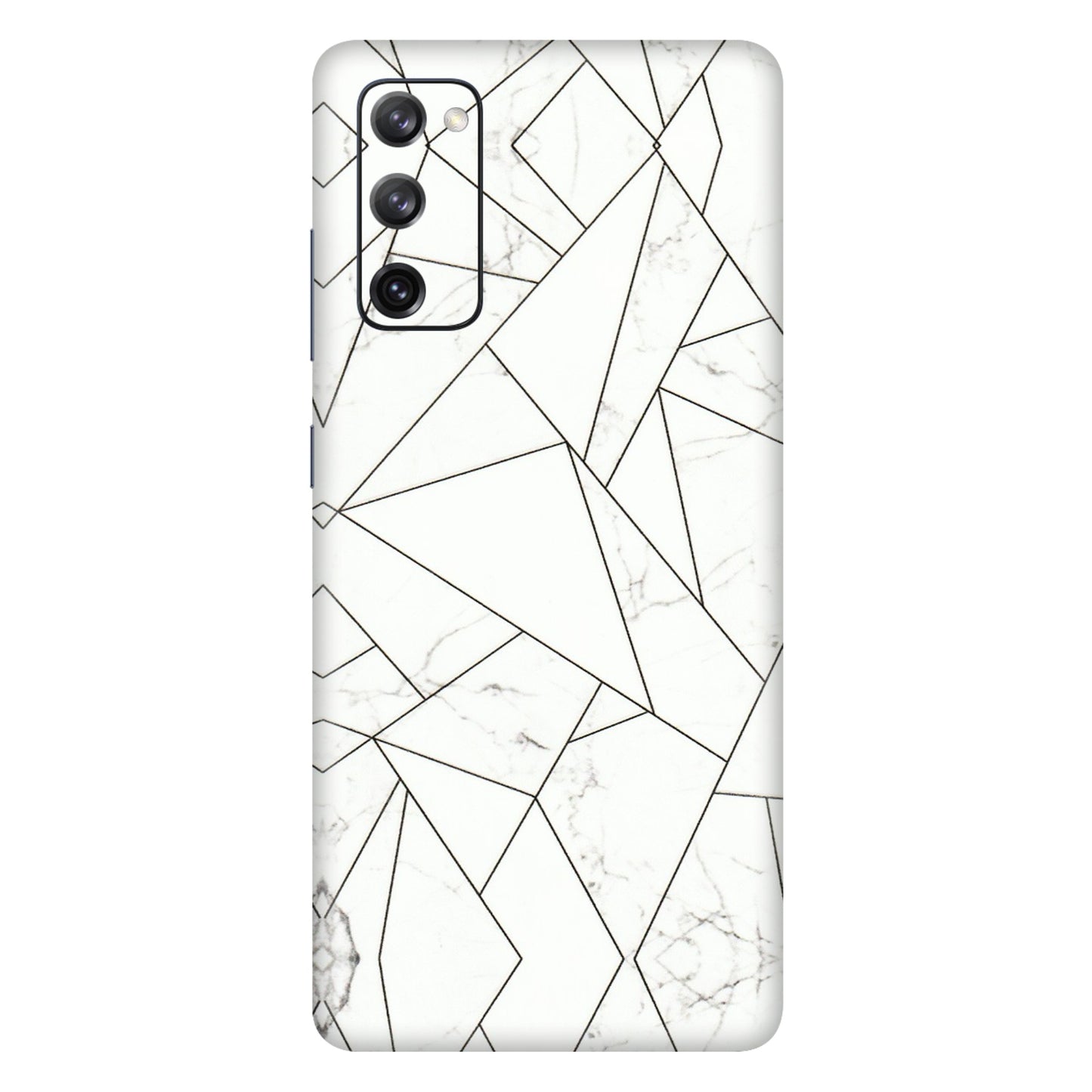 Samsung A/S Series Phone Skins (All Models) - Luxury White Marble Effect - 3D Embossed Finish (L-168) Samsung Galaxy S20 FE