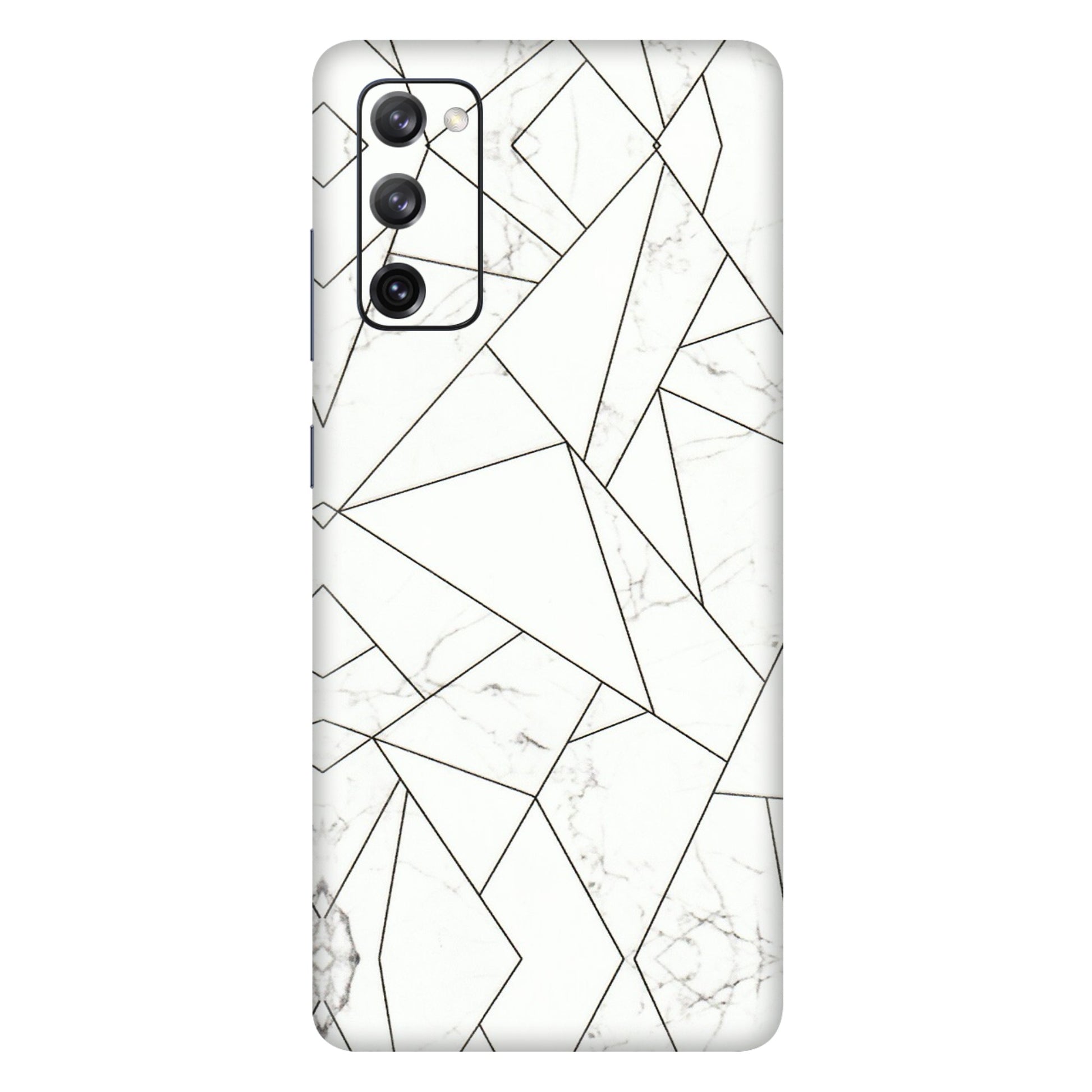 Samsung A/S Series Phone Skins (All Models) - Luxury White Marble Effect - 3D Embossed Finish (L-168) Samsung Galaxy S20 FE