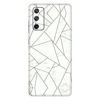 Samsung A/S Series Phone Skins (All Models) - Luxury White Marble Effect - 3D Embossed Finish (L-168) Samsung Galaxy S20 FE