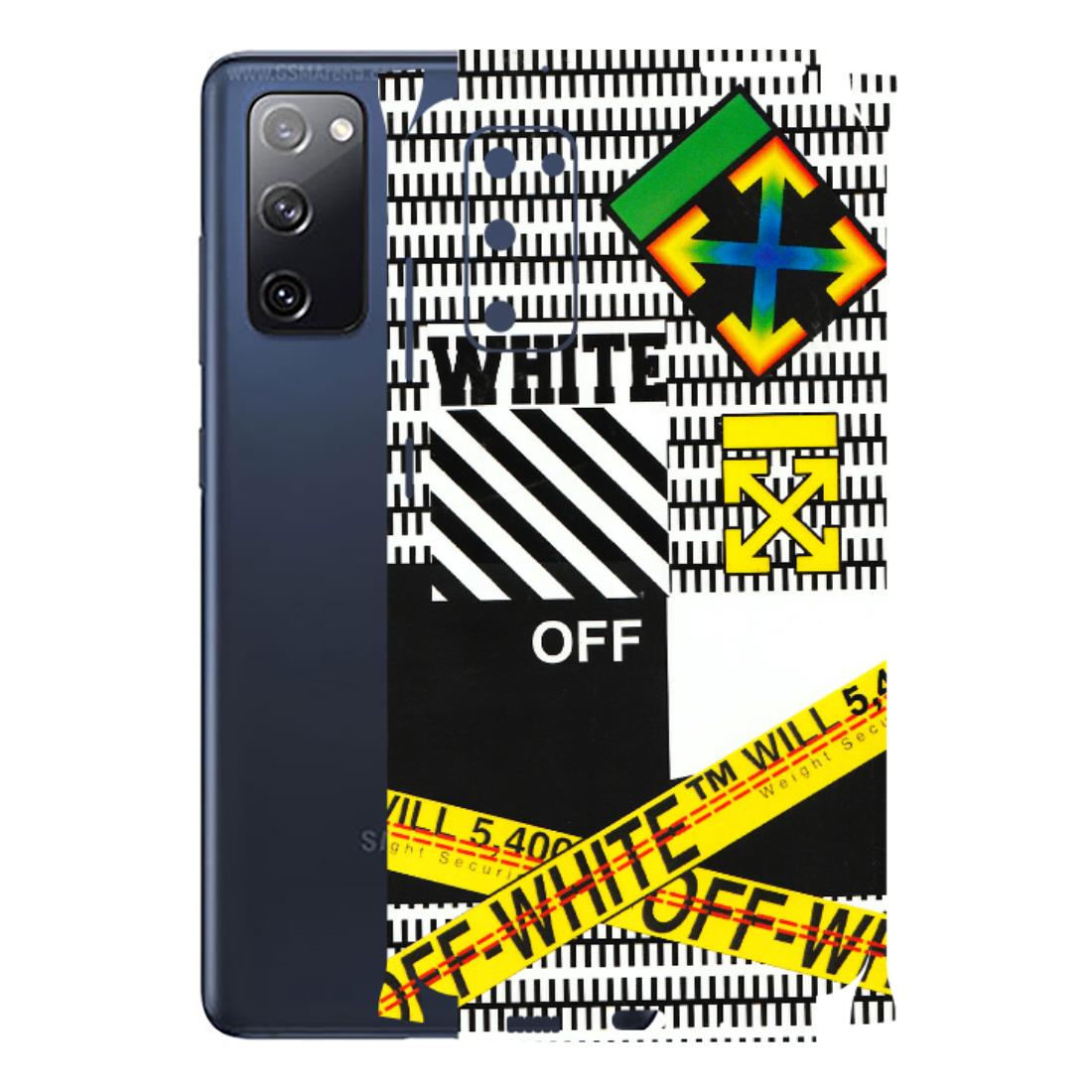 Samsung A/S Series Phone Skins (All Models) - White Off Abstract - 3D Embossed Finish (L-172) Samsung Galaxy S20 FE