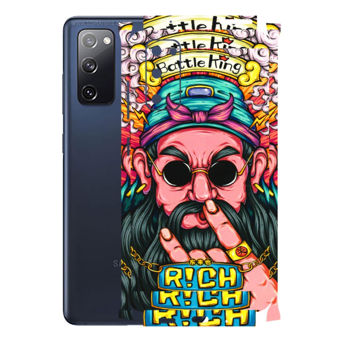 Samsung A/S Series Phone Skins (All Models) - Battle King Dude Face - 3D Embossed Finish (L-178) Samsung Galaxy S20 FE