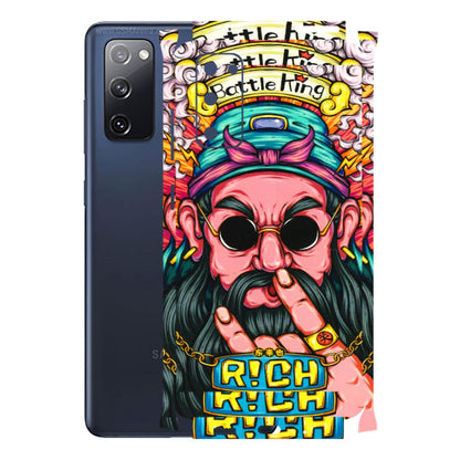 Samsung A/S Series Phone Skins (All Models) - Battle King Dude Face - 3D Embossed Finish (L-178) Samsung Galaxy S20 FE