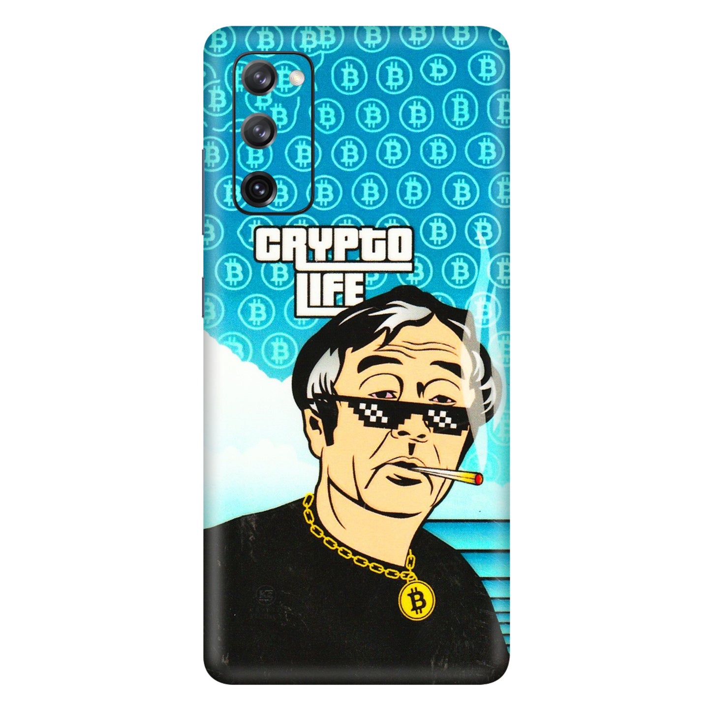 Samsung A/S Series Phone Skins (All Models) - Crypto Thug Life - 3D Embossed Finish (L-179) Samsung Galaxy S20 FE