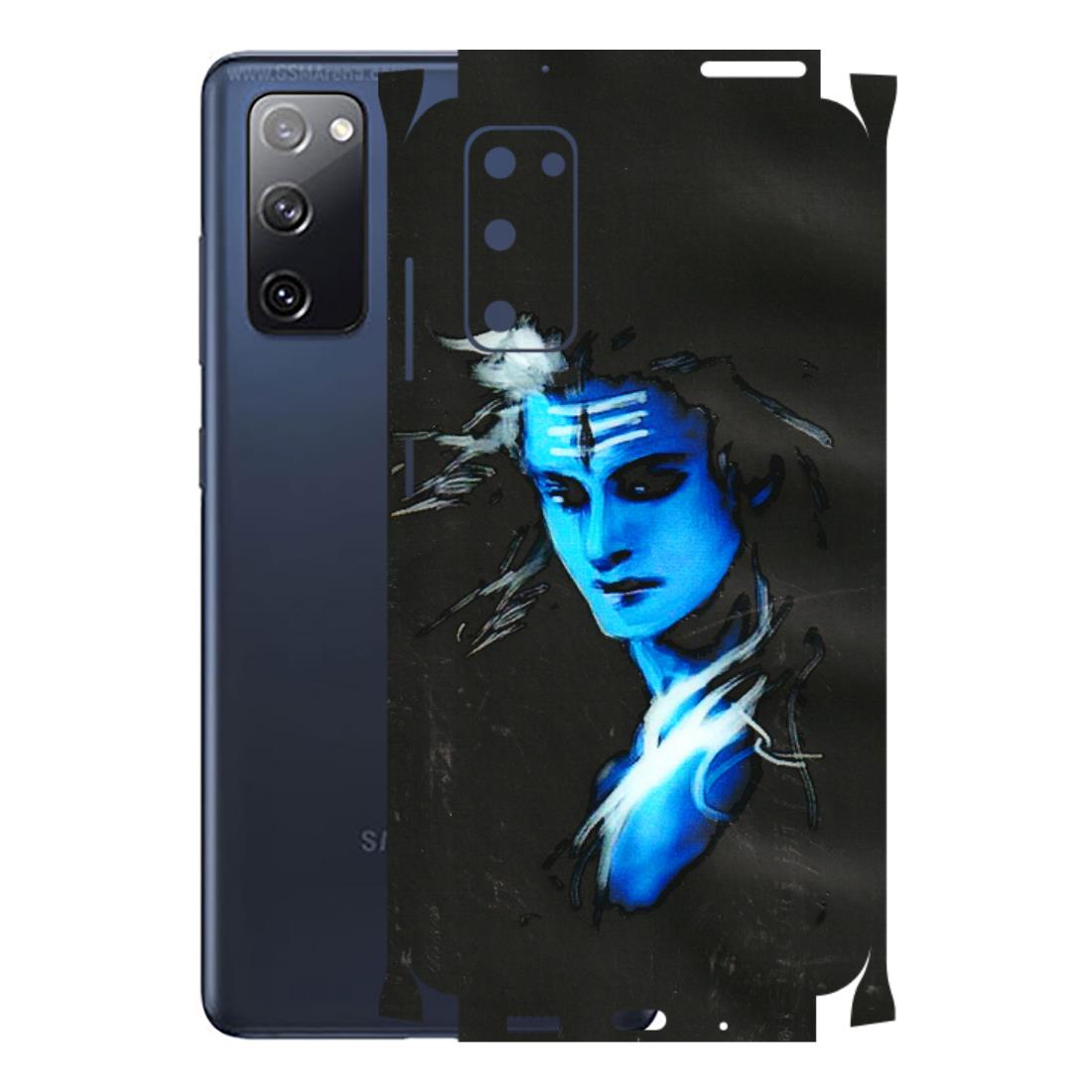 Samsung A/S Series Phone Skins (All Models) - Har Har Mahadev Blue/Black - 3D Embossed Finish (L-185) Samsung Galaxy S20 FE