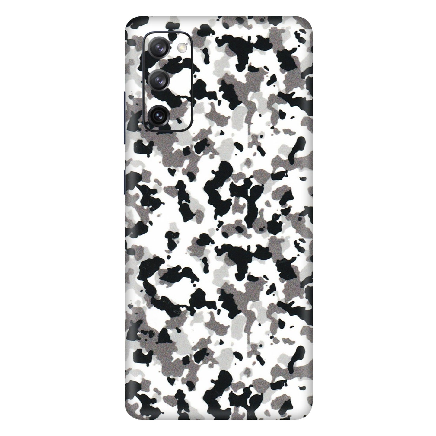 Samsung A/S Series Phone Skins (All Models) - White Black Camouflage - 3D Embossed Finish (L-18) Samsung Galaxy S20 FE
