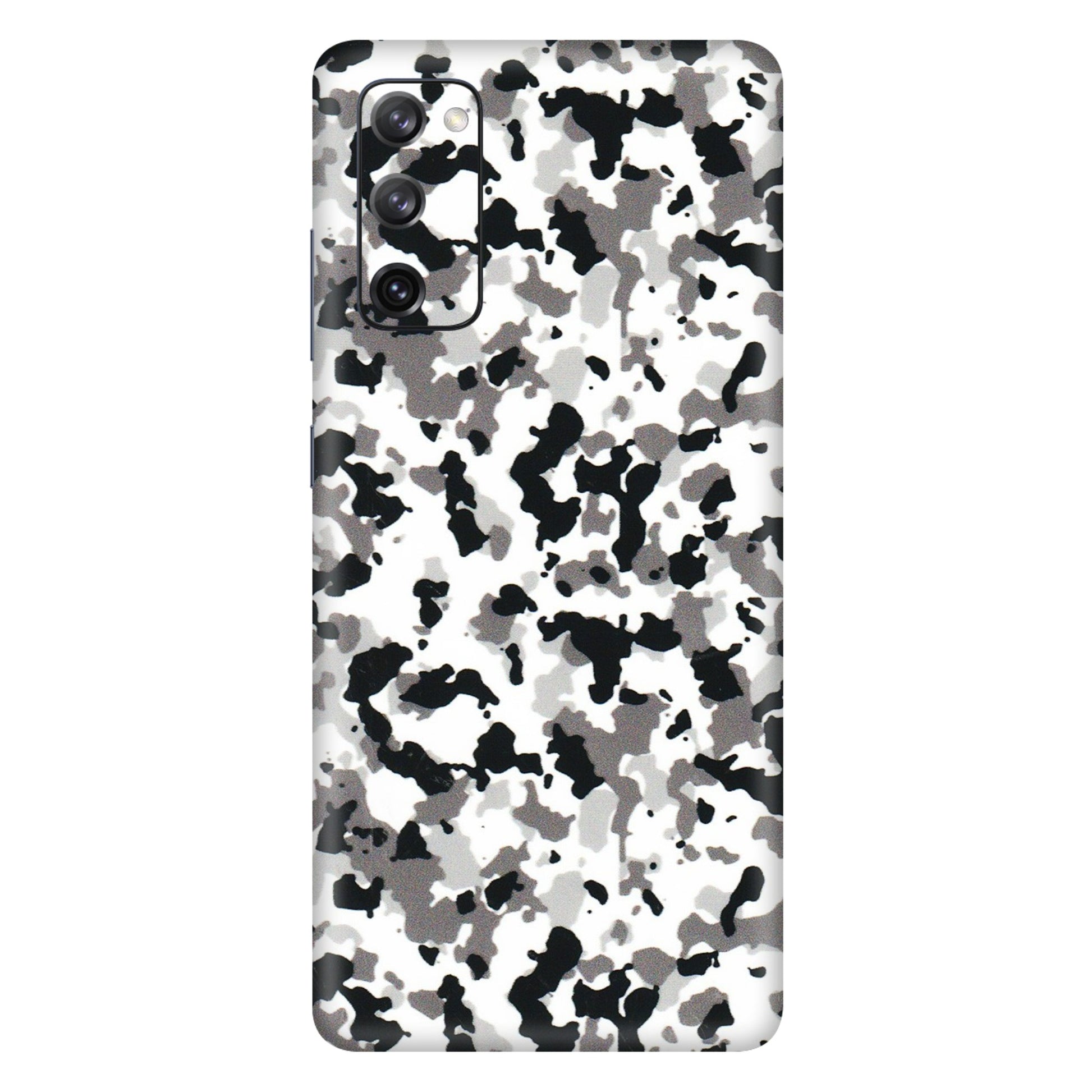 Samsung A/S Series Phone Skins (All Models) - White Black Camouflage - 3D Embossed Finish (L-18) Samsung Galaxy S20 FE