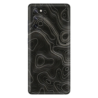 Samsung A/S Series Phone Skins (All Models) - Black Swirl - 3D Embossed Finish (L-196) Samsung Galaxy S20 FE