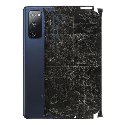 Samsung A/S Series Phone Skins (All Models) - Black map Texture - 3D Embossed Finish (L-201) Samsung Galaxy S20 FE