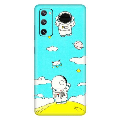 Samsung A/S Series Phone Skins (All Models) - Blue Skies Astro Float - 3D Embossed Finish (L-230) Samsung Galaxy S20 FE