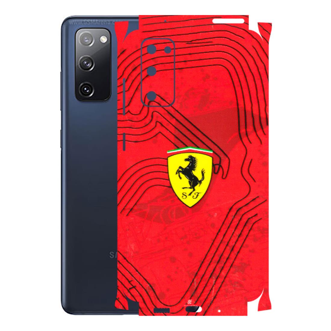 Samsung A/S Series Phone Skins (All Models) - Red Ferrari Logo Stylish - 3D Embossed Finish (L-238) Samsung Galaxy S20 FE