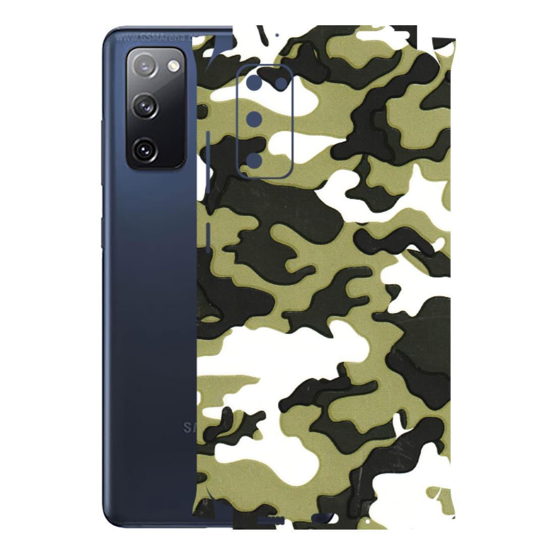Samsung A/S Series Phone Skins (All Models) - Camouflages White And Green - 3D Embossed Finish (L-243) Samsung Galaxy S20 FE