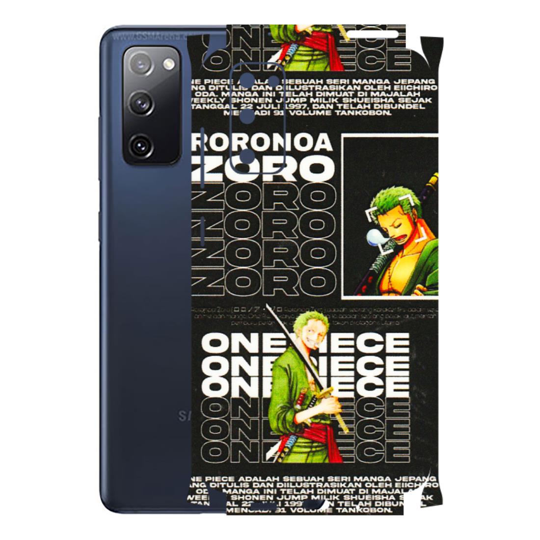 Samsung A/S Series Phone Skins (All Models) - One Piece Zoro - 3D Embossed Finish (L-250) Samsung Galaxy S20 FE