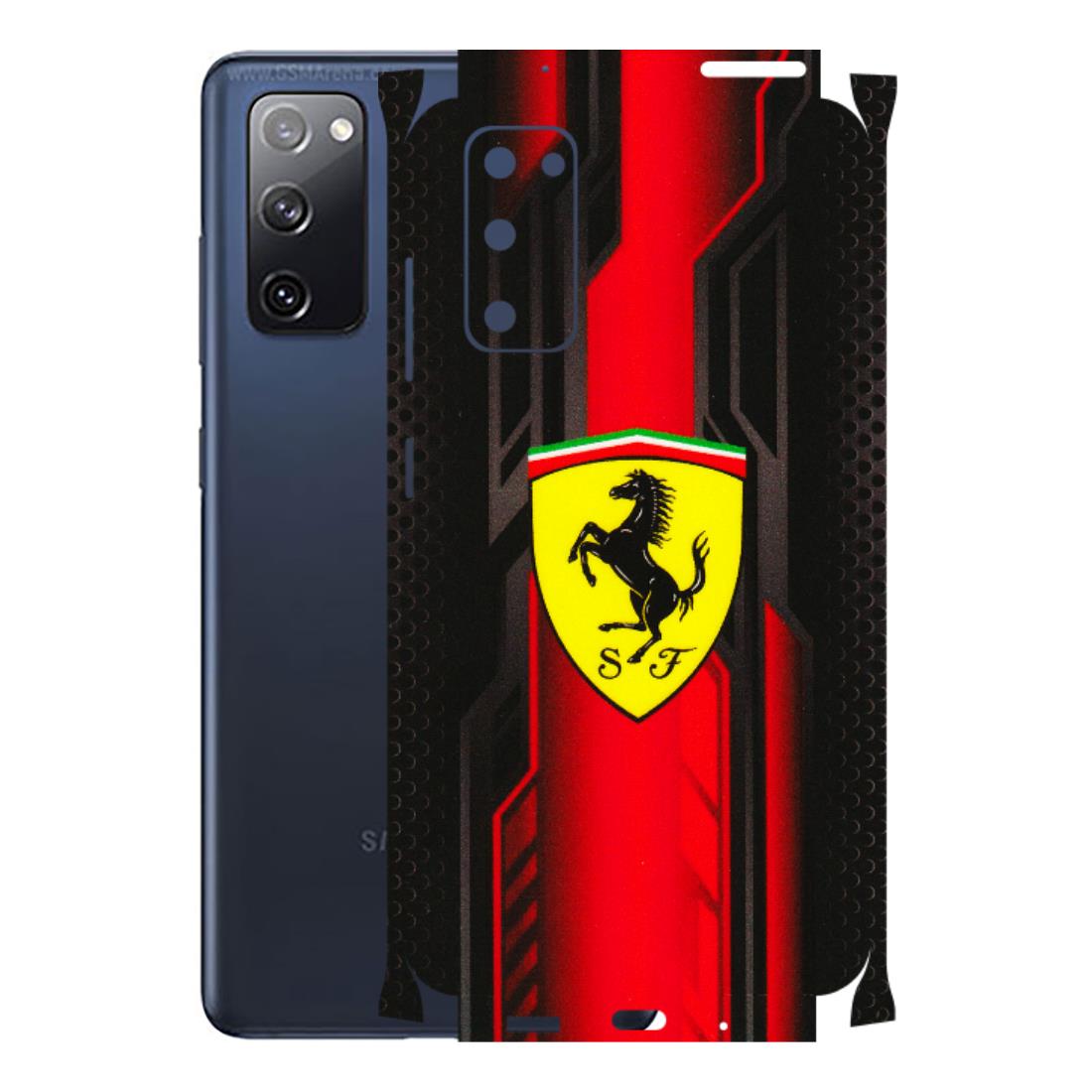 Samsung A/S Series Phone Skins (All Models) - Black Ferrari Logo - 3D Embossed Finish (L-253) Samsung Galaxy S20 FE
