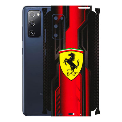 Samsung A/S Series Phone Skins (All Models) - Black Ferrari Logo - 3D Embossed Finish (L-253) Samsung Galaxy S20 FE